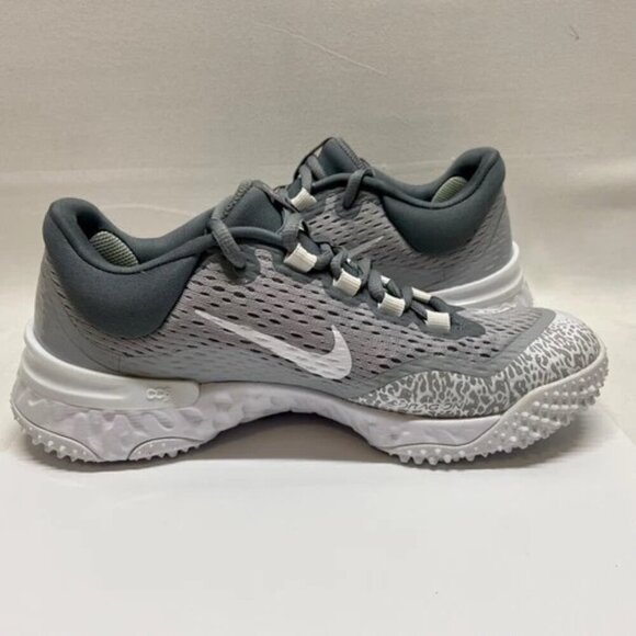 Nike Alpha Huarache Elite 4 Softball Turf Shoes Women's Size 7 Gray White EUC - Picture 5 of 15